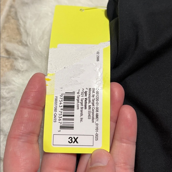 NWT All In Motion Black Flex V-Neck Cropped Sports Bra Size 3X - Picture 3 of 16